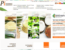 Tablet Screenshot of biotropicsingredients.com